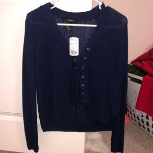 NWT NAVY FXXI SWEATER